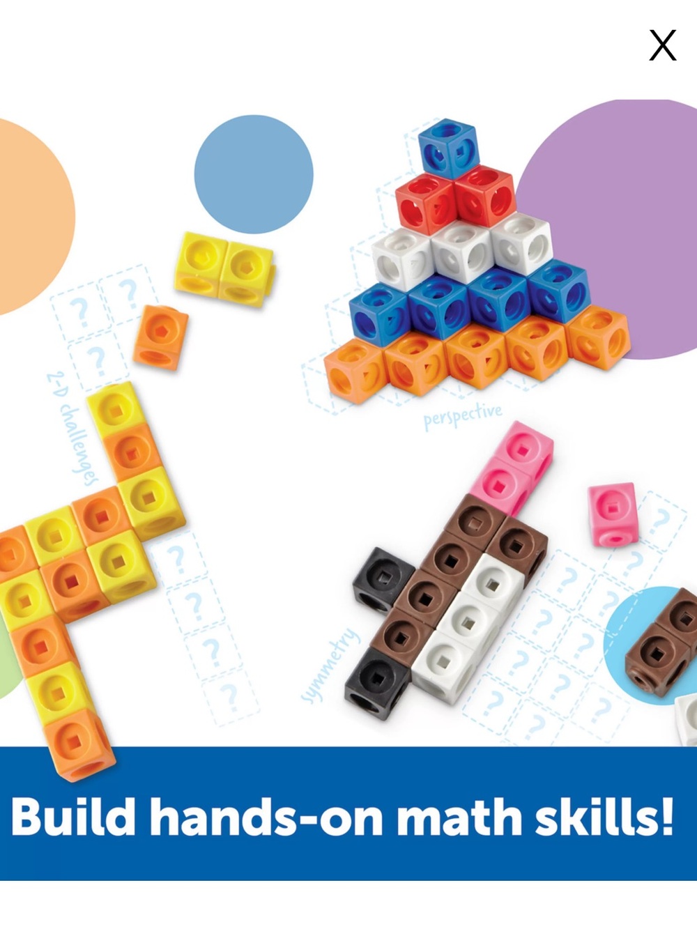 LEARNING RESOURCES MathLink Builders STEM Set - Multicolor - Picture 2 of 4